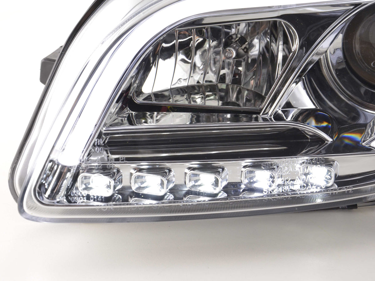 Scheinwerfer Set Daylight LED Tagfahrlicht Audi A4 Typ 8E 04-08 chrom Scheinwerfer Set Daylight LED Tagfahrlicht Audi A4 Typ 8E 04-08 chrom